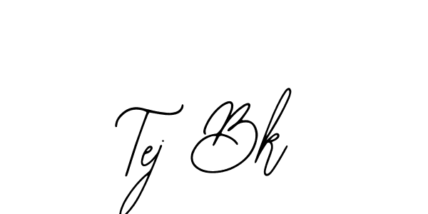 How to make Tej Bk name signature. Use Bearetta-2O07w style for creating short signs online. This is the latest handwritten sign. Tej Bk signature style 12 images and pictures png