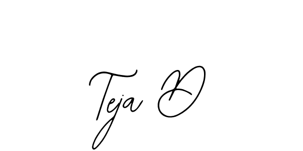 The best way (Bearetta-2O07w) to make a short signature is to pick only two or three words in your name. The name Teja D include a total of six letters. For converting this name. Teja D signature style 12 images and pictures png