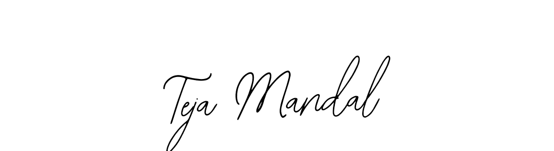 How to make Teja Mandal name signature. Use Bearetta-2O07w style for creating short signs online. This is the latest handwritten sign. Teja Mandal signature style 12 images and pictures png