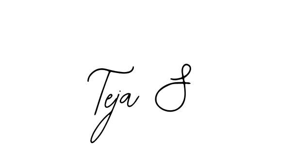 if you are searching for the best signature style for your name Teja S. so please give up your signature search. here we have designed multiple signature styles  using Bearetta-2O07w. Teja S signature style 12 images and pictures png
