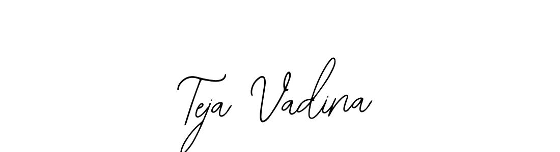 The best way (Bearetta-2O07w) to make a short signature is to pick only two or three words in your name. The name Teja Vadina include a total of six letters. For converting this name. Teja Vadina signature style 12 images and pictures png