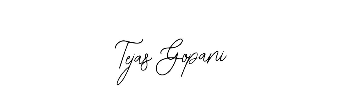 Similarly Bearetta-2O07w is the best handwritten signature design. Signature creator online .You can use it as an online autograph creator for name Tejas Gopani. Tejas Gopani signature style 12 images and pictures png