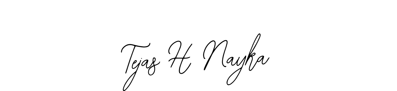 You should practise on your own different ways (Bearetta-2O07w) to write your name (Tejas H Nayka) in signature. don't let someone else do it for you. Tejas H Nayka signature style 12 images and pictures png