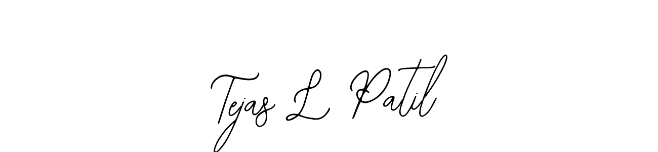 How to make Tejas L Patil name signature. Use Bearetta-2O07w style for creating short signs online. This is the latest handwritten sign. Tejas L Patil signature style 12 images and pictures png