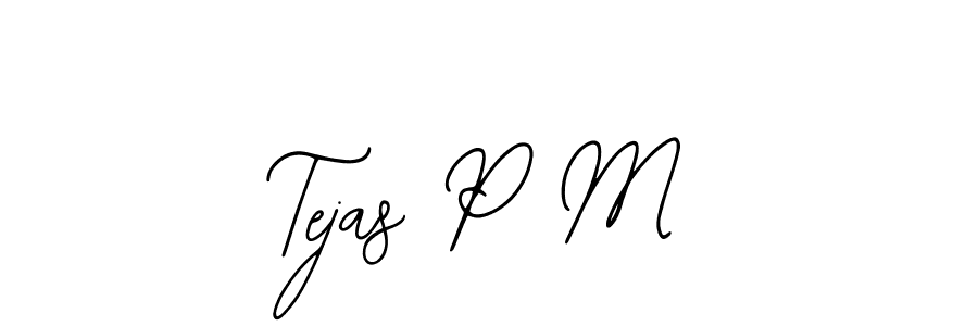 Similarly Bearetta-2O07w is the best handwritten signature design. Signature creator online .You can use it as an online autograph creator for name Tejas P M. Tejas P M signature style 12 images and pictures png