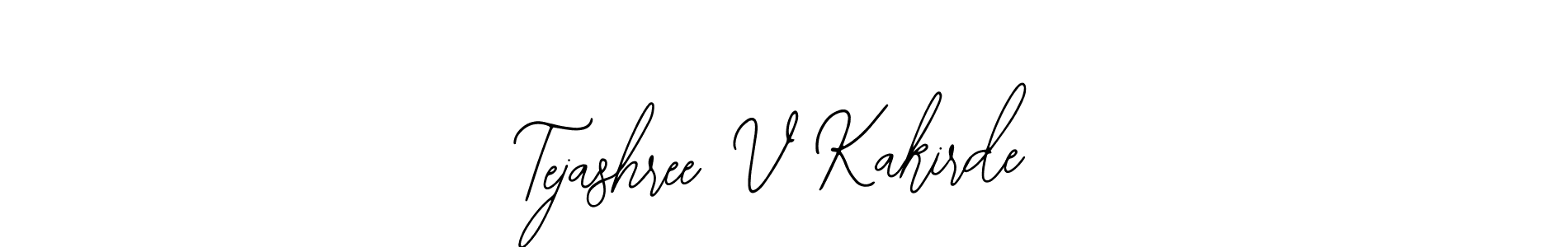 You should practise on your own different ways (Bearetta-2O07w) to write your name (Tejashree V Kakirde) in signature. don't let someone else do it for you. Tejashree V Kakirde signature style 12 images and pictures png