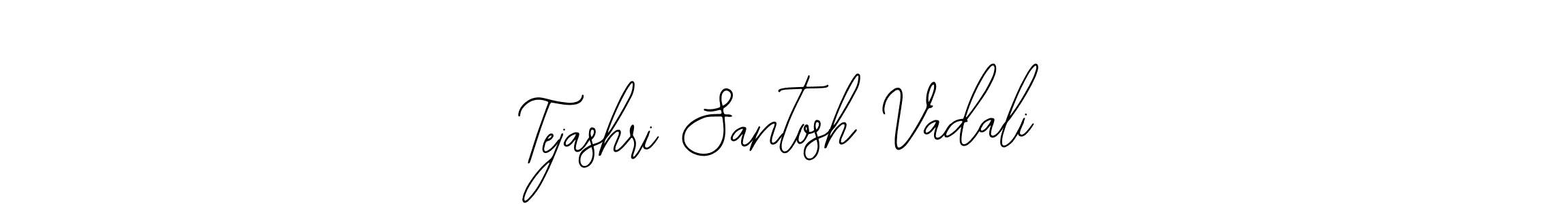 The best way (Bearetta-2O07w) to make a short signature is to pick only two or three words in your name. The name Tejashri Santosh Vadali include a total of six letters. For converting this name. Tejashri Santosh Vadali signature style 12 images and pictures png