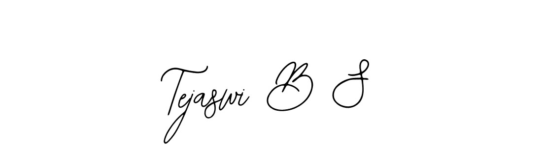 How to make Tejaswi B S name signature. Use Bearetta-2O07w style for creating short signs online. This is the latest handwritten sign. Tejaswi B S signature style 12 images and pictures png