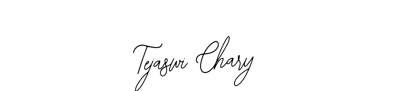 How to make Tejaswi Chary name signature. Use Bearetta-2O07w style for creating short signs online. This is the latest handwritten sign. Tejaswi Chary signature style 12 images and pictures png