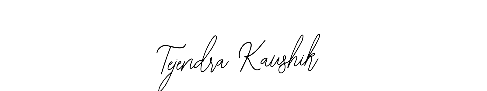 How to make Tejendra Kaushik name signature. Use Bearetta-2O07w style for creating short signs online. This is the latest handwritten sign. Tejendra Kaushik signature style 12 images and pictures png