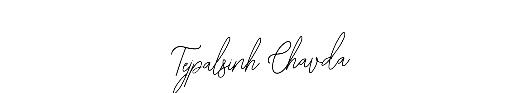 The best way (Bearetta-2O07w) to make a short signature is to pick only two or three words in your name. The name Tejpalsinh Chavda include a total of six letters. For converting this name. Tejpalsinh Chavda signature style 12 images and pictures png