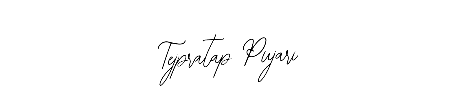 How to make Tejpratap Pujari name signature. Use Bearetta-2O07w style for creating short signs online. This is the latest handwritten sign. Tejpratap Pujari signature style 12 images and pictures png