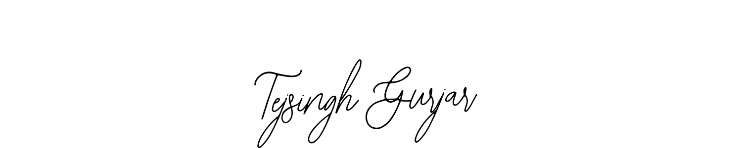The best way (Bearetta-2O07w) to make a short signature is to pick only two or three words in your name. The name Tejsingh Gurjar include a total of six letters. For converting this name. Tejsingh Gurjar signature style 12 images and pictures png