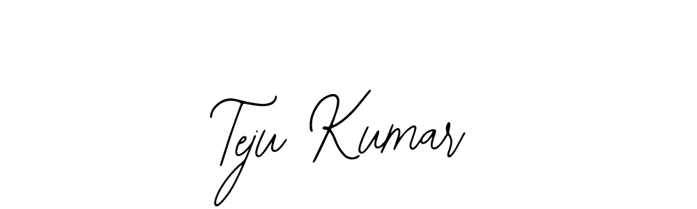 Use a signature maker to create a handwritten signature online. With this signature software, you can design (Bearetta-2O07w) your own signature for name Teju Kumar. Teju Kumar signature style 12 images and pictures png