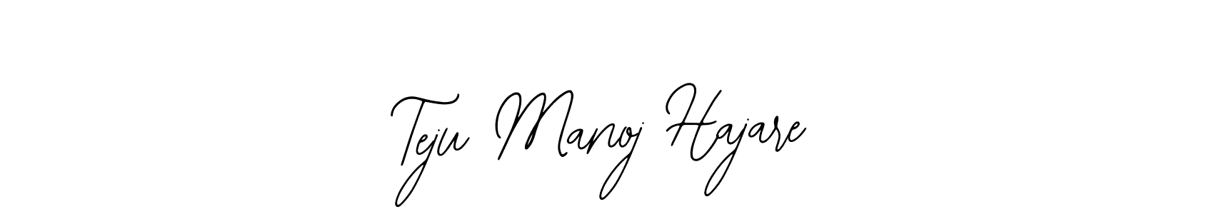 Also we have Teju Manoj Hajare name is the best signature style. Create professional handwritten signature collection using Bearetta-2O07w autograph style. Teju Manoj Hajare signature style 12 images and pictures png