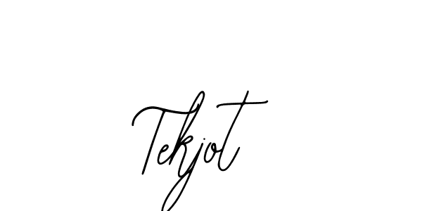 The best way (Bearetta-2O07w) to make a short signature is to pick only two or three words in your name. The name Tekjot include a total of six letters. For converting this name. Tekjot signature style 12 images and pictures png