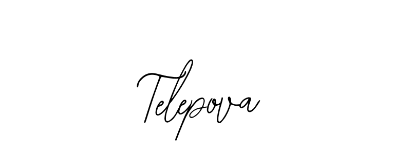 Design your own signature with our free online signature maker. With this signature software, you can create a handwritten (Bearetta-2O07w) signature for name Telepova. Telepova signature style 12 images and pictures png