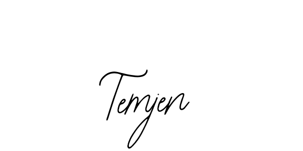 if you are searching for the best signature style for your name Temjen. so please give up your signature search. here we have designed multiple signature styles  using Bearetta-2O07w. Temjen signature style 12 images and pictures png