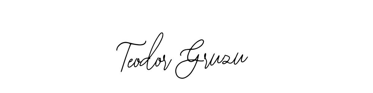 Use a signature maker to create a handwritten signature online. With this signature software, you can design (Bearetta-2O07w) your own signature for name Teodor Gruzu. Teodor Gruzu signature style 12 images and pictures png