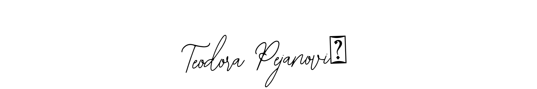 Use a signature maker to create a handwritten signature online. With this signature software, you can design (Bearetta-2O07w) your own signature for name Teodora Pejanović. Teodora Pejanović signature style 12 images and pictures png