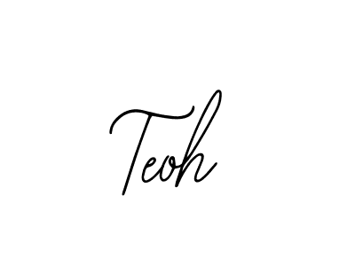 Design your own signature with our free online signature maker. With this signature software, you can create a handwritten (Bearetta-2O07w) signature for name Teoh. Teoh signature style 12 images and pictures png