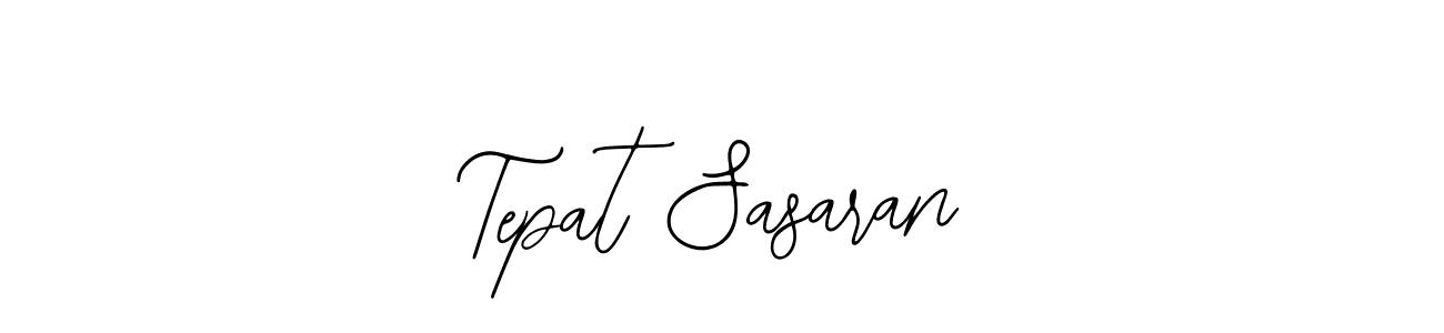 The best way (Bearetta-2O07w) to make a short signature is to pick only two or three words in your name. The name Tepat Sasaran include a total of six letters. For converting this name. Tepat Sasaran signature style 12 images and pictures png