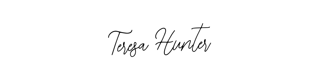 You should practise on your own different ways (Bearetta-2O07w) to write your name (Teresa Hunter) in signature. don't let someone else do it for you. Teresa Hunter signature style 12 images and pictures png
