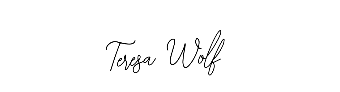 Also You can easily find your signature by using the search form. We will create Teresa Wolf name handwritten signature images for you free of cost using Bearetta-2O07w sign style. Teresa Wolf signature style 12 images and pictures png