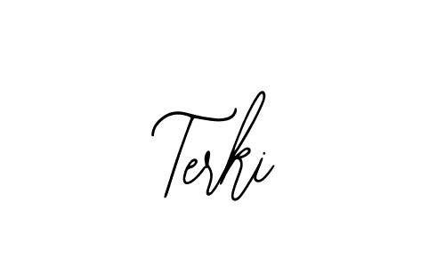 Make a beautiful signature design for name Terki. With this signature (Bearetta-2O07w) style, you can create a handwritten signature for free. Terki signature style 12 images and pictures png