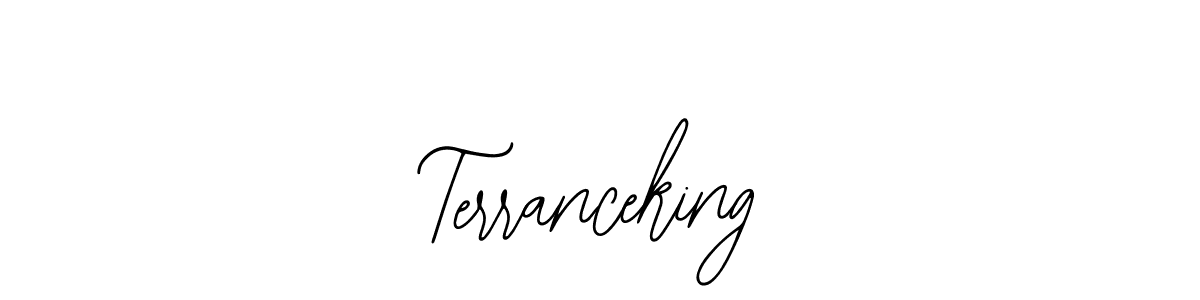 How to make Terranceking name signature. Use Bearetta-2O07w style for creating short signs online. This is the latest handwritten sign. Terranceking signature style 12 images and pictures png