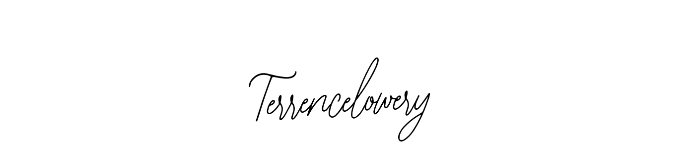 How to make Terrencelowery name signature. Use Bearetta-2O07w style for creating short signs online. This is the latest handwritten sign. Terrencelowery signature style 12 images and pictures png