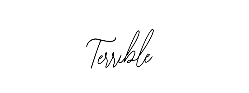 Make a beautiful signature design for name Terrible. With this signature (Bearetta-2O07w) style, you can create a handwritten signature for free. Terrible signature style 12 images and pictures png