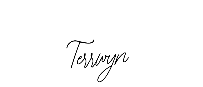 Make a beautiful signature design for name Terrwyn. With this signature (Bearetta-2O07w) style, you can create a handwritten signature for free. Terrwyn signature style 12 images and pictures png