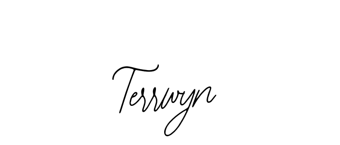 Make a beautiful signature design for name Terrwyn. With this signature (Bearetta-2O07w) style, you can create a handwritten signature for free. Terrwyn signature style 12 images and pictures png