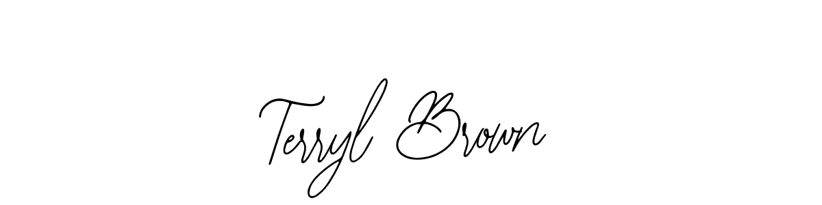 Use a signature maker to create a handwritten signature online. With this signature software, you can design (Bearetta-2O07w) your own signature for name Terryl Brown. Terryl Brown signature style 12 images and pictures png