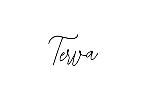 Bearetta-2O07w is a professional signature style that is perfect for those who want to add a touch of class to their signature. It is also a great choice for those who want to make their signature more unique. Get Terva name to fancy signature for free. Terva signature style 12 images and pictures png
