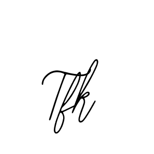 Use a signature maker to create a handwritten signature online. With this signature software, you can design (Bearetta-2O07w) your own signature for name Tfk. Tfk signature style 12 images and pictures png