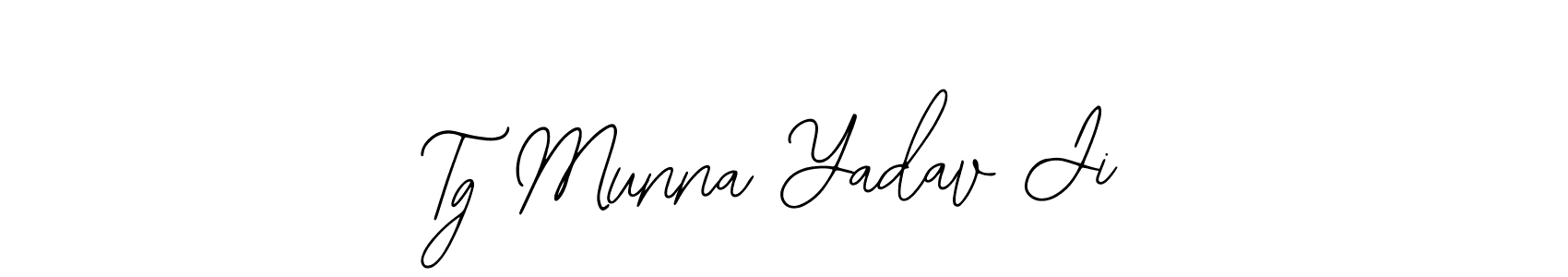 It looks lik you need a new signature style for name Tg Munna Yadav Ji. Design unique handwritten (Bearetta-2O07w) signature with our free signature maker in just a few clicks. Tg Munna Yadav Ji signature style 12 images and pictures png