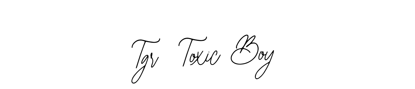 Use a signature maker to create a handwritten signature online. With this signature software, you can design (Bearetta-2O07w) your own signature for name Tgr  Toxic Boy. Tgr  Toxic Boy signature style 12 images and pictures png