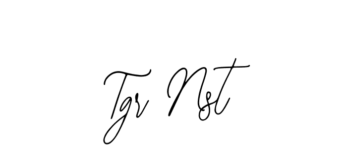 How to make Tgr Nst name signature. Use Bearetta-2O07w style for creating short signs online. This is the latest handwritten sign. Tgr Nst signature style 12 images and pictures png