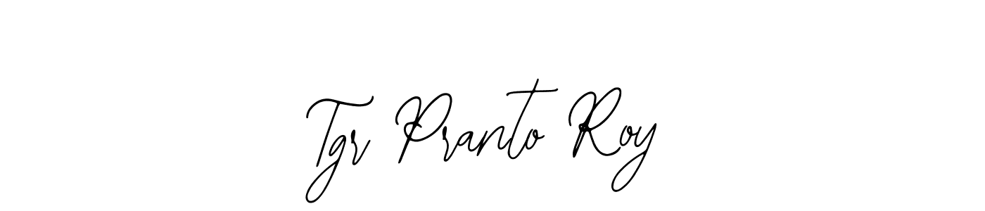 The best way (Bearetta-2O07w) to make a short signature is to pick only two or three words in your name. The name Tgr Pranto Roy include a total of six letters. For converting this name. Tgr Pranto Roy signature style 12 images and pictures png