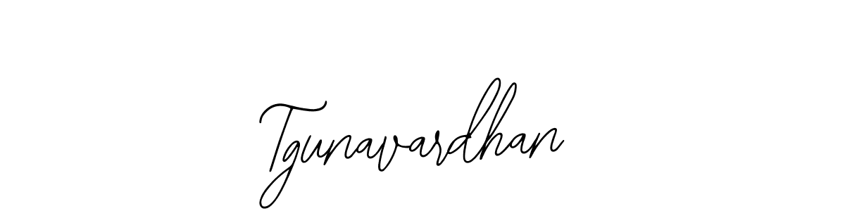 Use a signature maker to create a handwritten signature online. With this signature software, you can design (Bearetta-2O07w) your own signature for name Tgunavardhan. Tgunavardhan signature style 12 images and pictures png