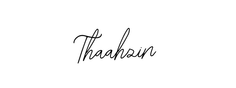How to make Thaahzin name signature. Use Bearetta-2O07w style for creating short signs online. This is the latest handwritten sign. Thaahzin signature style 12 images and pictures png