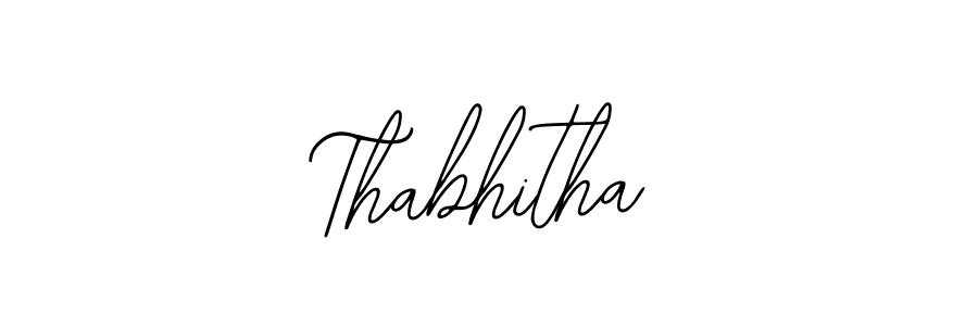 Design your own signature with our free online signature maker. With this signature software, you can create a handwritten (Bearetta-2O07w) signature for name Thabhitha. Thabhitha signature style 12 images and pictures png