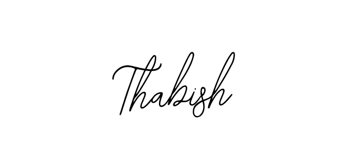 Design your own signature with our free online signature maker. With this signature software, you can create a handwritten (Bearetta-2O07w) signature for name Thabish. Thabish signature style 12 images and pictures png