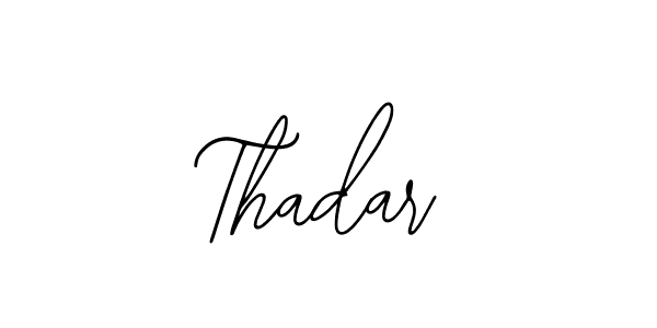 How to make Thadar name signature. Use Bearetta-2O07w style for creating short signs online. This is the latest handwritten sign. Thadar signature style 12 images and pictures png