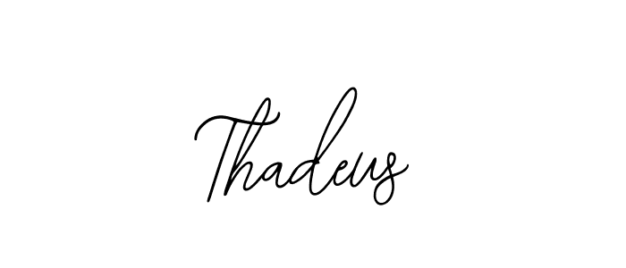 Design your own signature with our free online signature maker. With this signature software, you can create a handwritten (Bearetta-2O07w) signature for name Thadeus. Thadeus signature style 12 images and pictures png