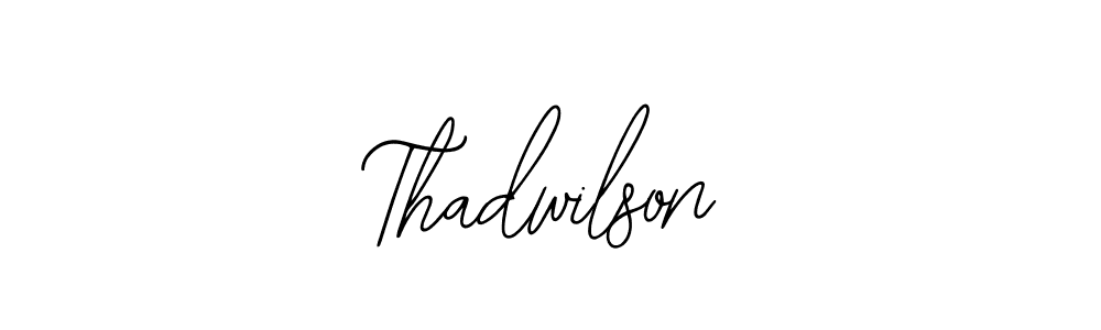 How to make Thadwilson name signature. Use Bearetta-2O07w style for creating short signs online. This is the latest handwritten sign. Thadwilson signature style 12 images and pictures png