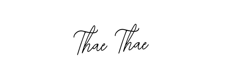 How to make Thae Thae name signature. Use Bearetta-2O07w style for creating short signs online. This is the latest handwritten sign. Thae Thae signature style 12 images and pictures png
