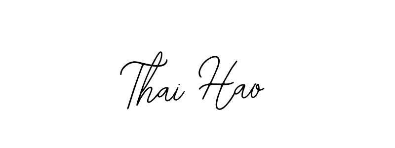 The best way (Bearetta-2O07w) to make a short signature is to pick only two or three words in your name. The name Thai Hao include a total of six letters. For converting this name. Thai Hao signature style 12 images and pictures png